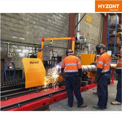 Pipe Profile CNC Plasma Cutting Table Grooving With Touch Screen